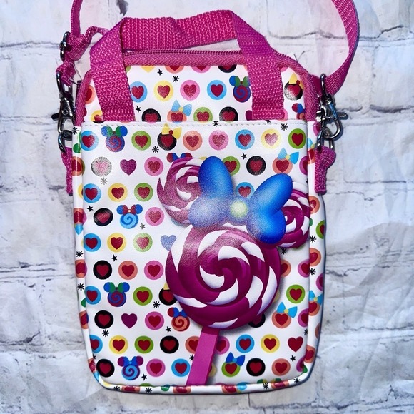 RARE New Disney Tech Minnie Mouse Pink Candy Purse Tablet Phone Crossbody - Picture 1 of 8